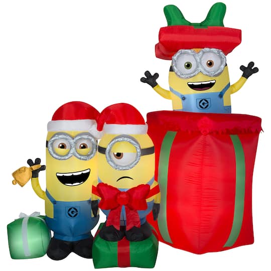 Find the 7ft. Airlbown® Inflatable Christmas Minions with Presents